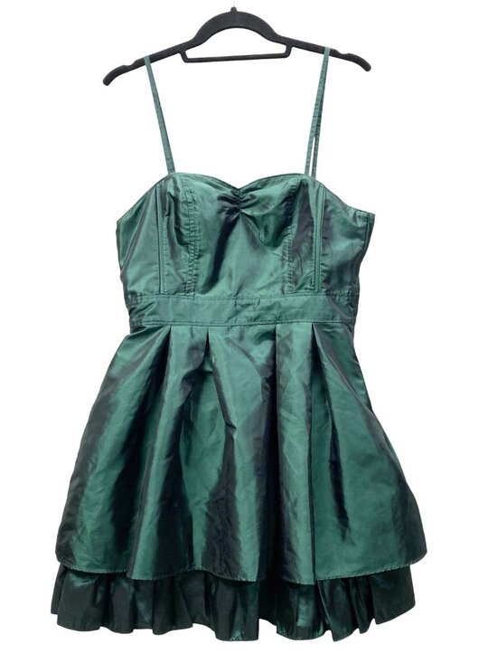 Divided Dresses & Skirts - H&M Emerald Green Sweetheart Taffeta Cocktail‎ Dress, Sz 8, Straps or Strapless